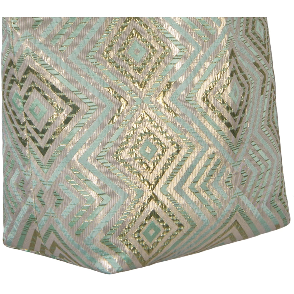DAGNY #464-830/bigbag Bag Green w/Silver lurex