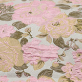 DAGNY #487-837/65 Cushion cover Sand w/rose flowers/gold lurex