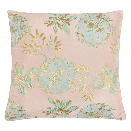 DAGNY #494-870/50 Cushion cover Rose w/mint + gold lurex