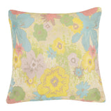 DAGNY #505-841/50 Cushion cover Yellow w/multicolor flowers