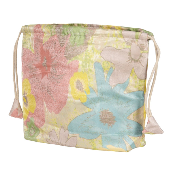DAGNY #505-841/project Bag Yellow w/multicolor flowers