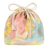 DAGNY #505-841/project Bag Yellow w/multicolor flowers