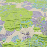 DAGNY #514-839/18 Pouch Sand w/green/purple lurex flowers