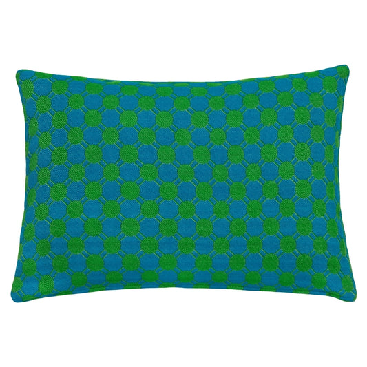 DAGNY #526-874/40 Cushion cover Blue w/green dots