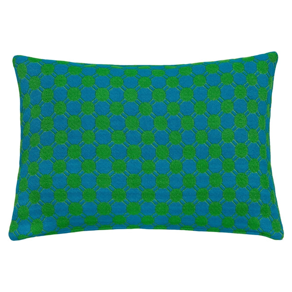 DAGNY #526-874/40 Cushion cover Blue w/green dots