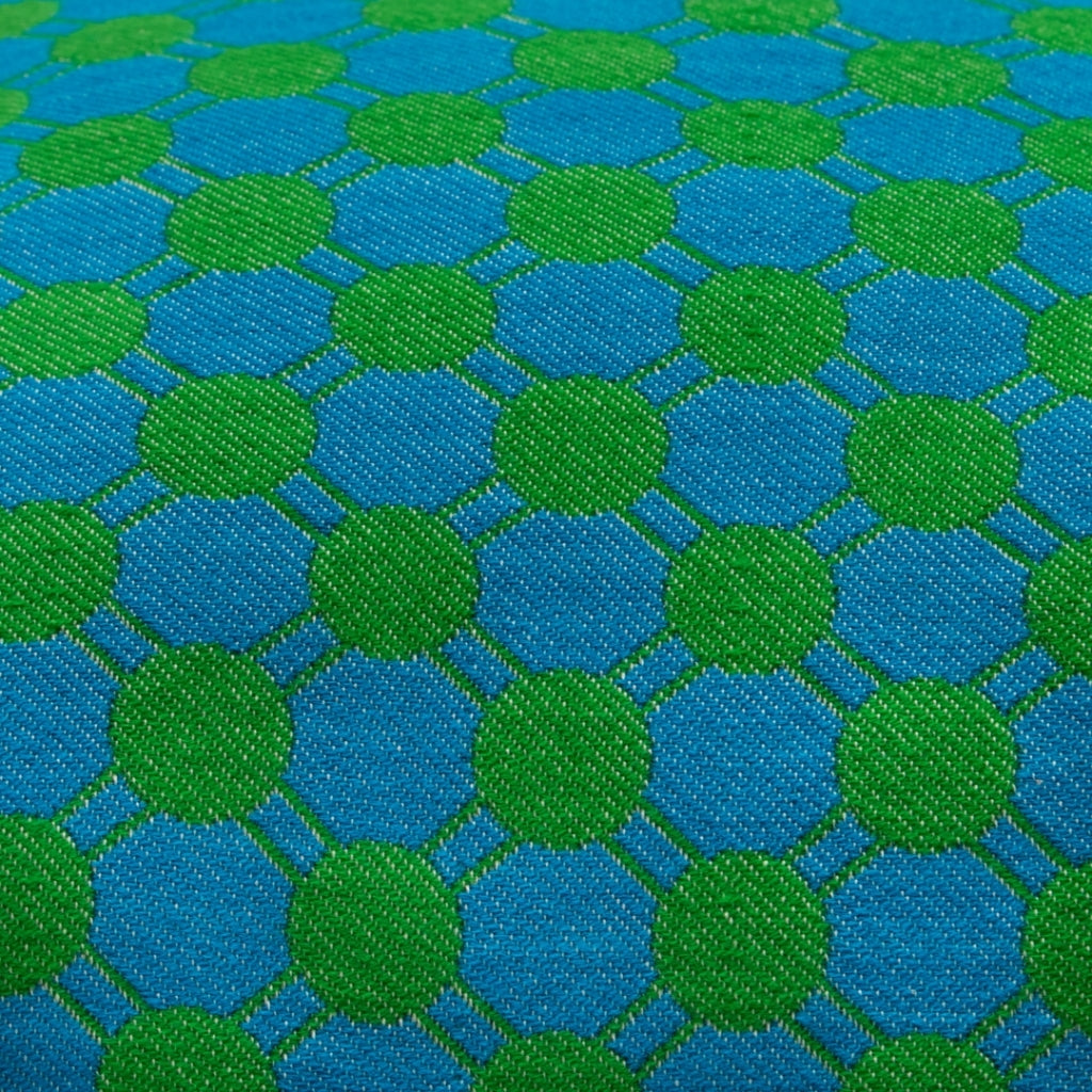 DAGNY #526-874/50 Cushion cover Blue w/green dots