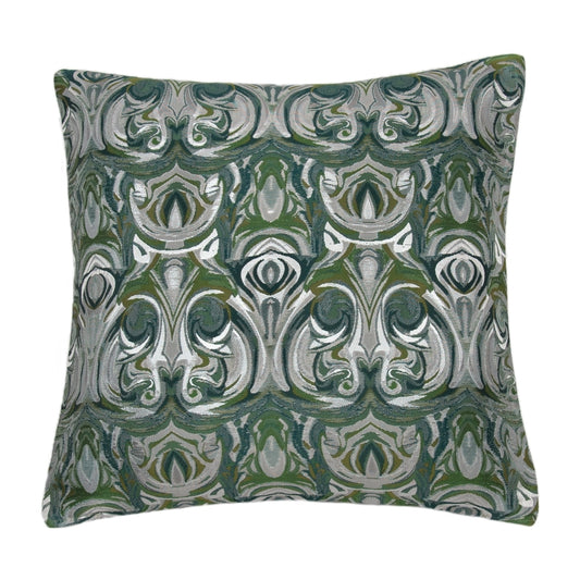 DAGNY #574-896/50 Cushion cover Green w/Silver lurex