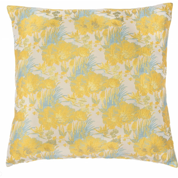 DAGNY #1980-625/65 Cushion cover Yellow/Blue w/lurex