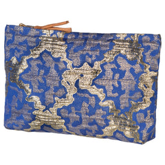 DAGNY #303-738/18 Pouch Blue w/Gold lurex