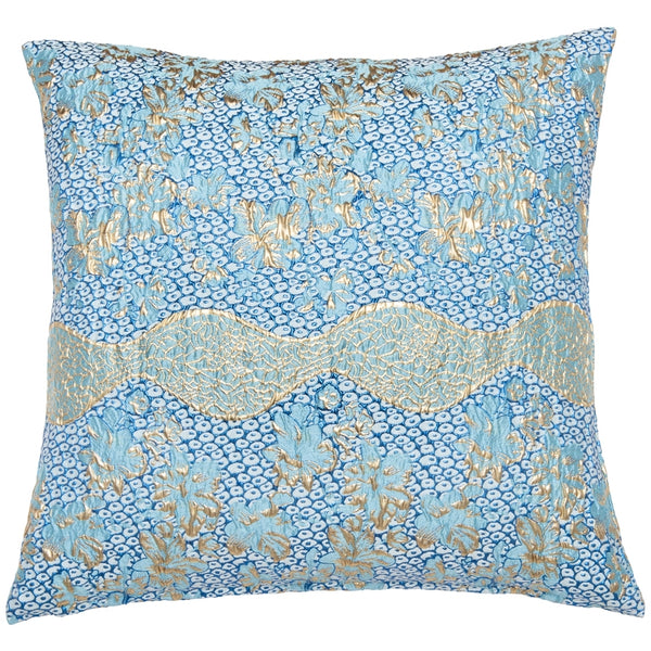 DAGNY #307-711/50 Cushion cover Blue w/Gold lurex