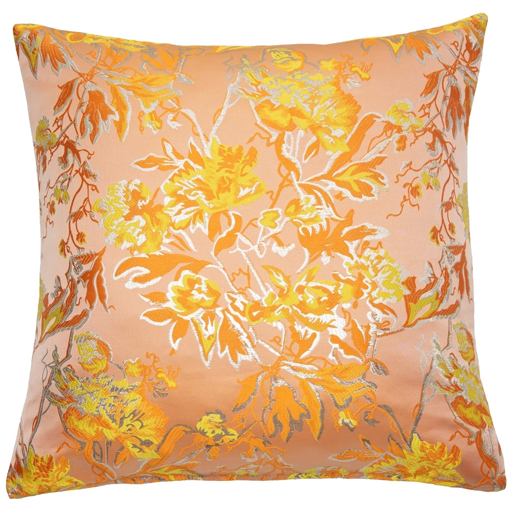 DAGNY #335-736/50 Cushion cover Orange/Yellow w/Silver lurex