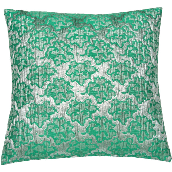 DAGNY #358-732/50 Cushion cover Green w/Silver lurex