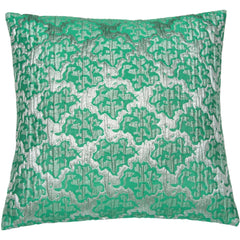 DAGNY #358-732/50 Cushion cover Green w/Silver lurex