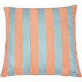 DAGNY #395-777/50 Cushion cover Peach/Blue stripe w/lurex