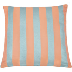 DAGNY #395-777/65 Cushion cover Peach/Blue stripe w/lurex