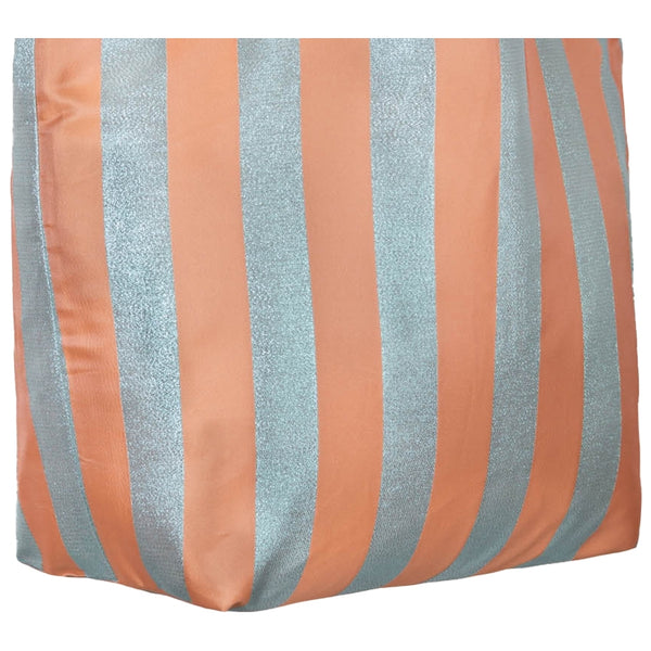 DAGNY #395-777/bigbag Bag Peach/Blue stripe w/lurex