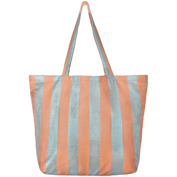 DAGNY #395-777/bigbag Bag Peach/Blue stripe w/lurex
