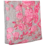 DAGNY #425-769/bag Bag Grey w/Pink flowers