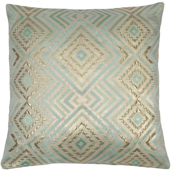 DAGNY #464-830/65 Cushion cover Green w/Silver lurex