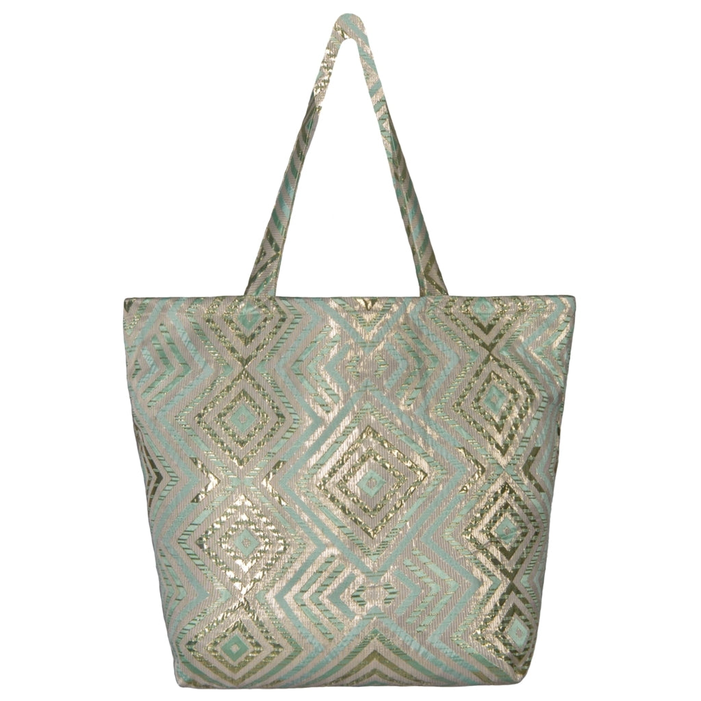 DAGNY #464-830/bigbag Bag Green w/Silver lurex