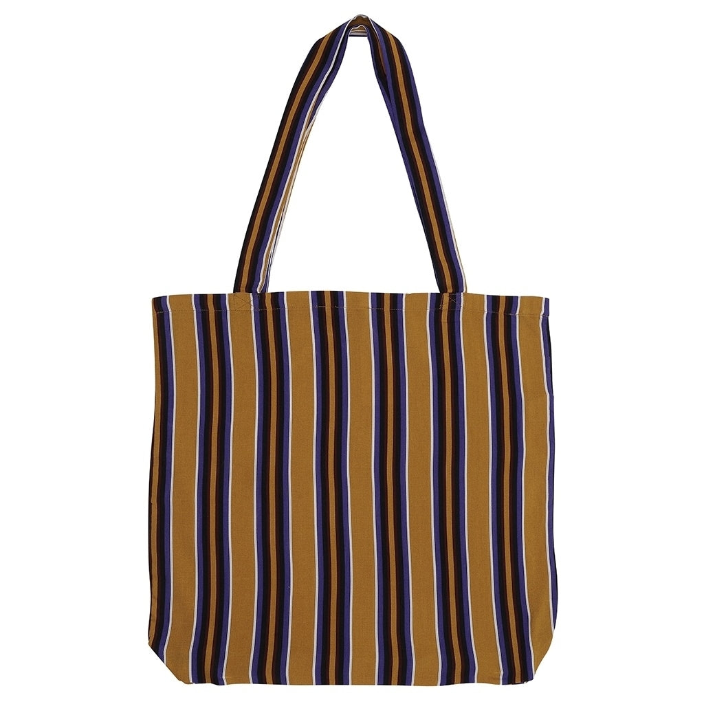 DAGNY Shopper #19051 Bag Mustard w/stripes